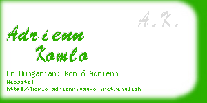 adrienn komlo business card